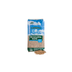 Granulés de bois EO2 – Palette de 990 kg (66 sacs de 15 kg)